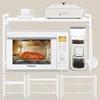 DAIWIN Microwave Toaster Range Telescoping Width Adjustable Shelf Load Capacity Above Sink Kitchen Storage Comes with 4 Hooks Rack, Rack, Rack,