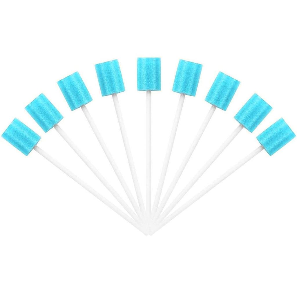 100pcs Cleaning Mouth Swabs Foam Sputum Sponge Stick For Oral Medical Use Oral Care Disposable Oral Care Sponge Swab Tooth