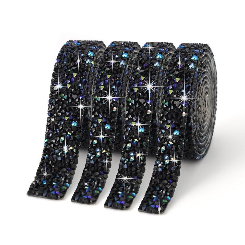 Drill Sticker Resin Drill Belt Diy Jewelry Adhesive Flash Drill Sticker Drill Clothing Accessories Decorative Strip Hot Drill Self-Adhesive Strip