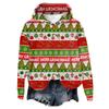 Women's Hooded Long Sleeve Christmas Printed Flannel Top Hooded Sweatshirt
