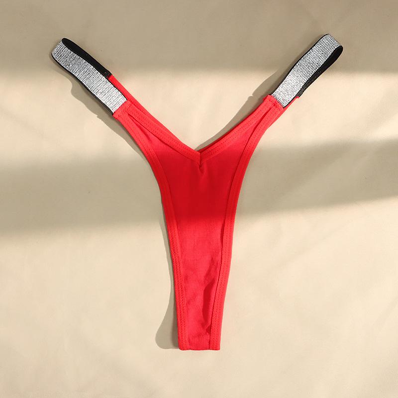 Buy Women's V Low Waist Glitter Thongs Sexy Stars Silver Silk Bikini Panties 6 Colors Gstring