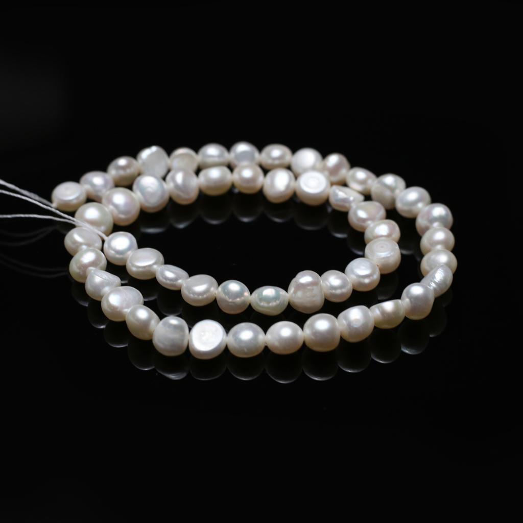 1String, Boho White Natural Freshwater Pearls, Nugget Pearl Beads for Jewelry Making DIY Necklaces Bracelets, Anklets Crafts Length 36cm