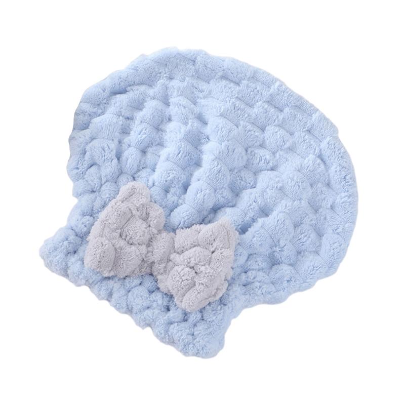 Quickly Dry Hair Towel Wrap Efficient &Practical Hair Drying Towel Unique Designs Convenient Hair Drying Caps Wrap синий