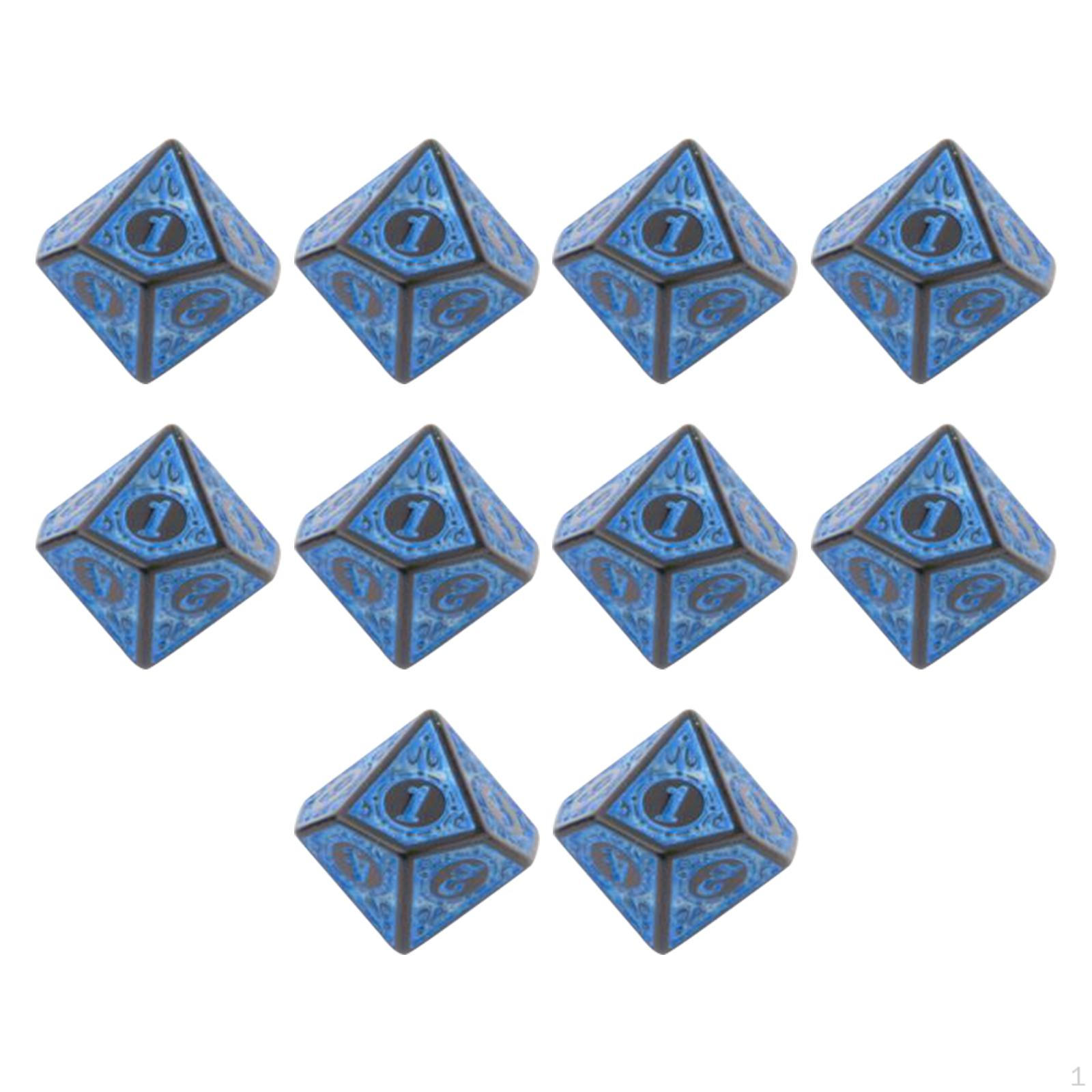 

10 Pieces Acrylic Polyhedral indoor Cafe Table Board Blue-2