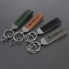 Leather KeychainFor Porsche Cayenne Panamera Macan 911 Taycan Boxster Cayman 918 Pajun Car Logo Key Chain Pendant Key Holder