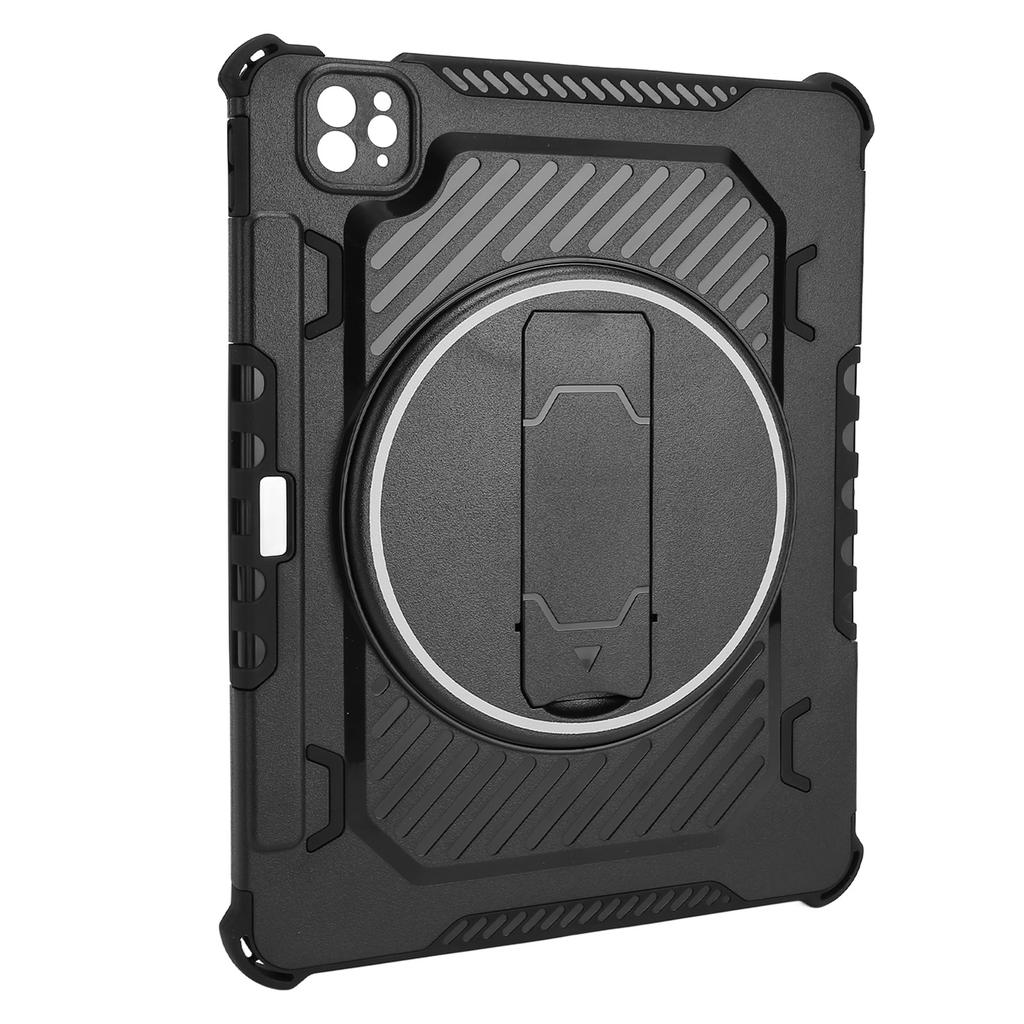 Tablet-Hülle Ultra-dünn Robust Stoßfest Sturzsicher Tablet-Schutzhülle mit Schultergurt für iOS-Tablet Schwarz