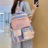 Backpack for Middle School Students, Korean Style Trendy Color-blocking Backpack
