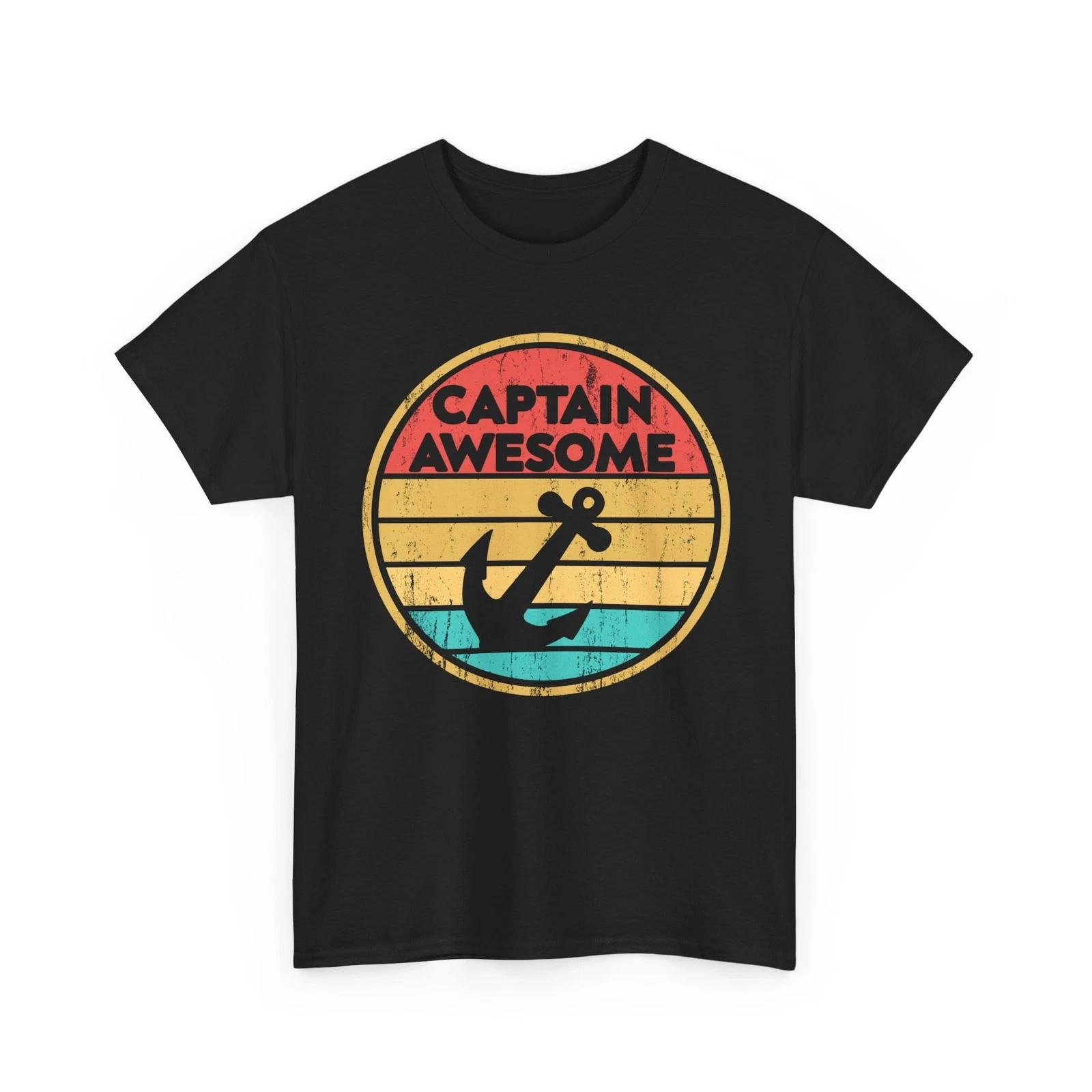 Captain of The Boat T shirt, Sailing Anchor Captain Awesome Shirt 4XL