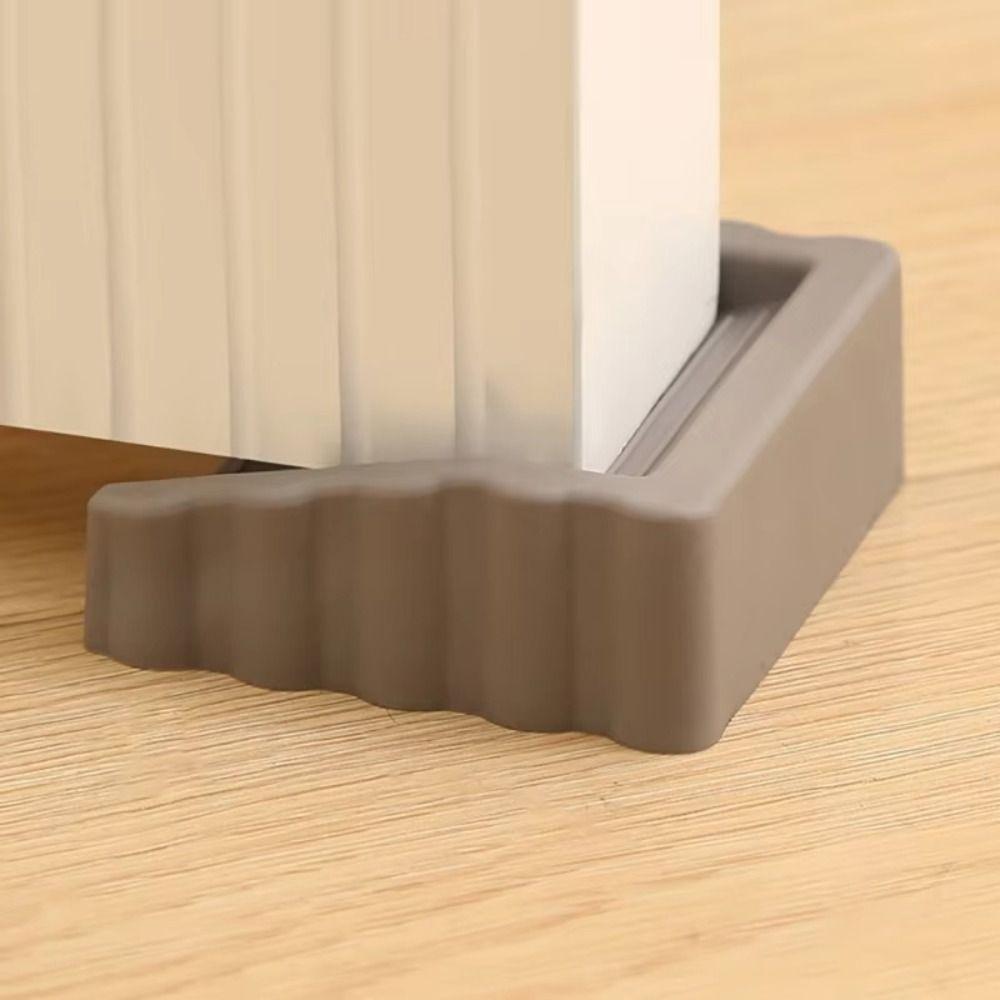 Invisible Door Stop Wedges Rubber Heavy Duty Anti-collision Wooden Floor Doorstop Anti-slip Floor Mounted Door Stop