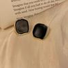 S925 Silver Needle French Retro Square Oil Dripping Earrings New Earrings Women's Niche Design Earrings