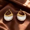 Retro Pearl Pendant Danglers Irregular Shape Bag Shape Eardrops Faux Pearl Earrings  Girls Jewelry
