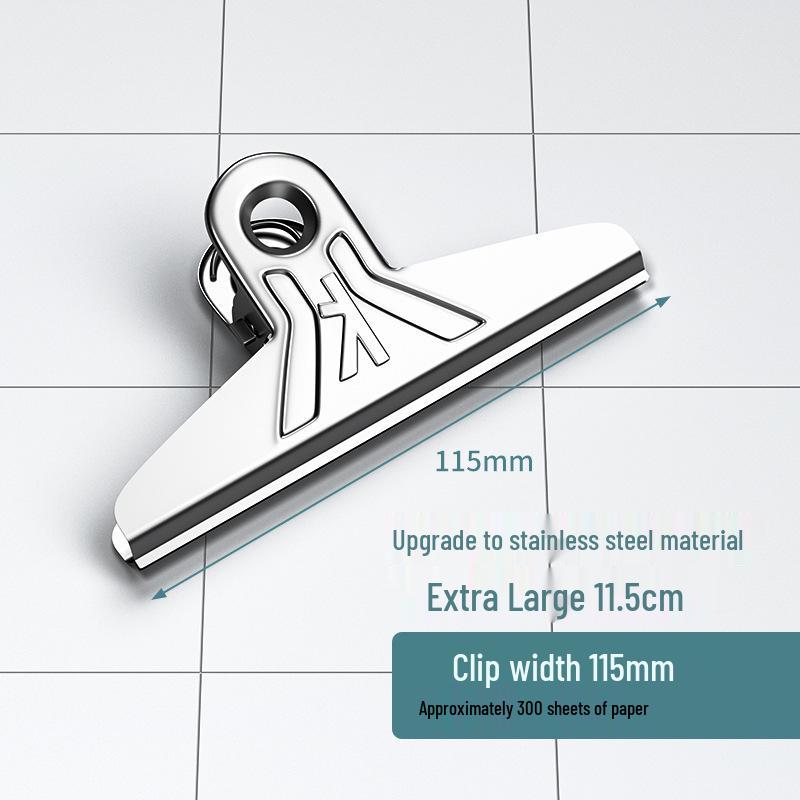 Stainless Steel Mountain Clip Collection: Extra Large, Small Book and Bill Clips for Drawing Boards