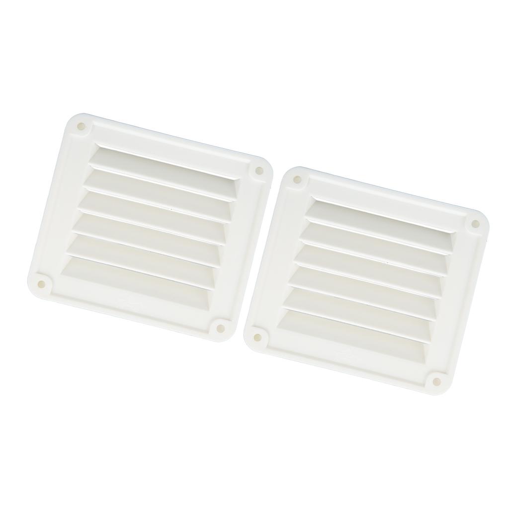 2pcs Air Vent Ventilation Opening Side Exhaust Port Rectangular Ventilation Opening Black