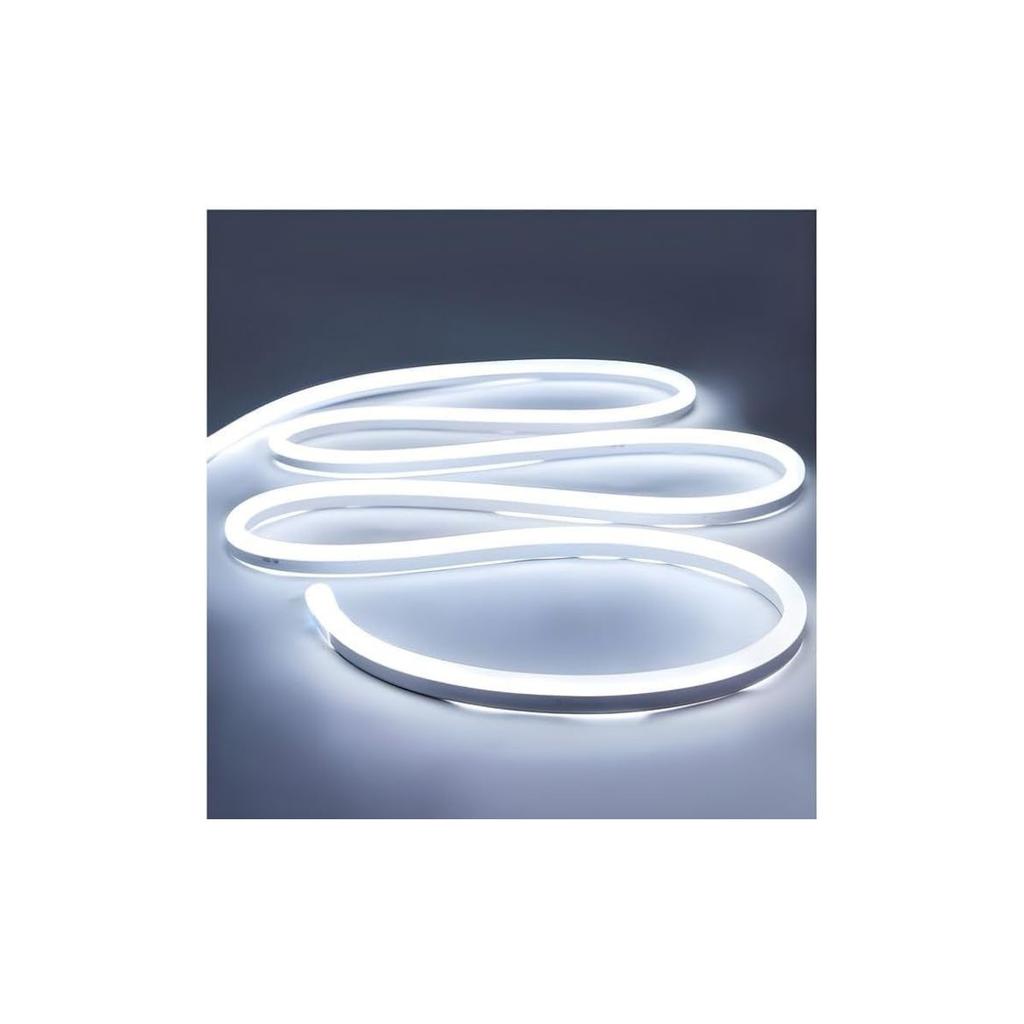 APSMOTIV Bright LED Neon Light 5 Meter 12VDC 16x16 mm Neon Strip Lights 6000K 2835 LEDs, Flexible Silicone IP65 Outdoor/Indoor Neon Light for Bedroom