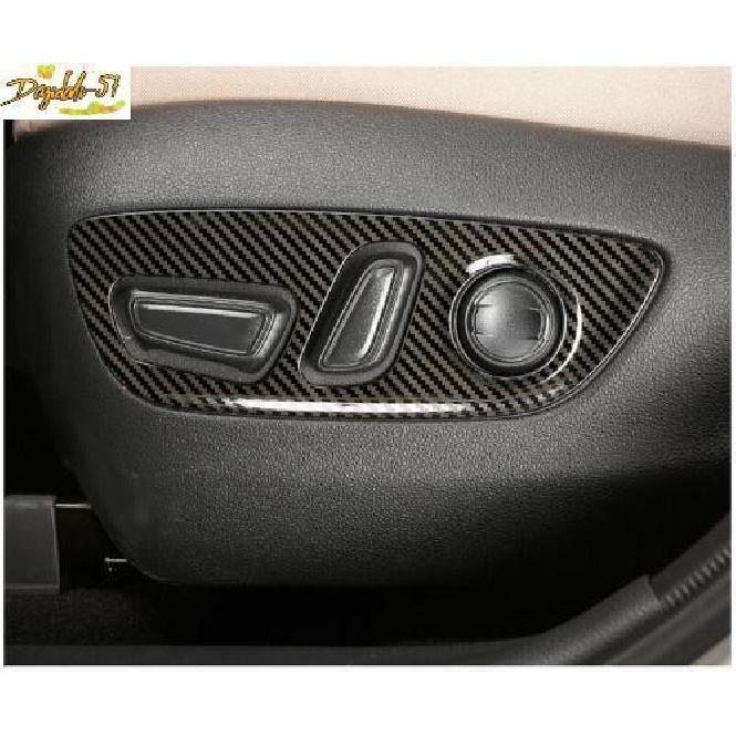 For - Toyota RAV4 Carbon Fiber Steel Seat Button Handle Panel Cover Trim