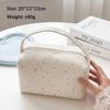 Cute Star Print Nylon Cosmetic Bag Large Capacity Portable Handle Toiletry Pouch for Women Travel Daily Use