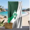 Asciugamano da Spiaggia con Stampa Calcio Werder Bremen, Asciugamano Grande Morbido ad Asciugatura Rapida per Spiaggia Campeggio Nuoto