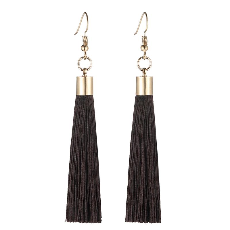 Lovbeafas Fringe Tassel Earrings For Women Gold Color Vintage Long Drop Dangle Earrings Fashion Wedding Jewelry Party Gift