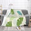Blanket Ginkgo Leaves 1156 Leaves Nature Ginkgo Pattern Collection Coordinate Green Blue