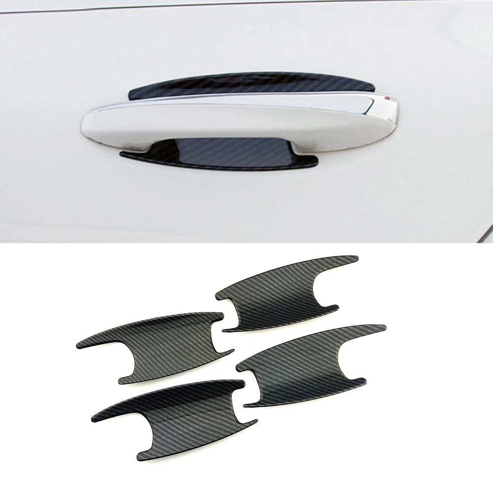 For Mercedes Benz A C E GLC Class W177 W213 W205 X253 Carbon Fiber Color Exterior Accessory Door Handle Cover Modify Frame Trim