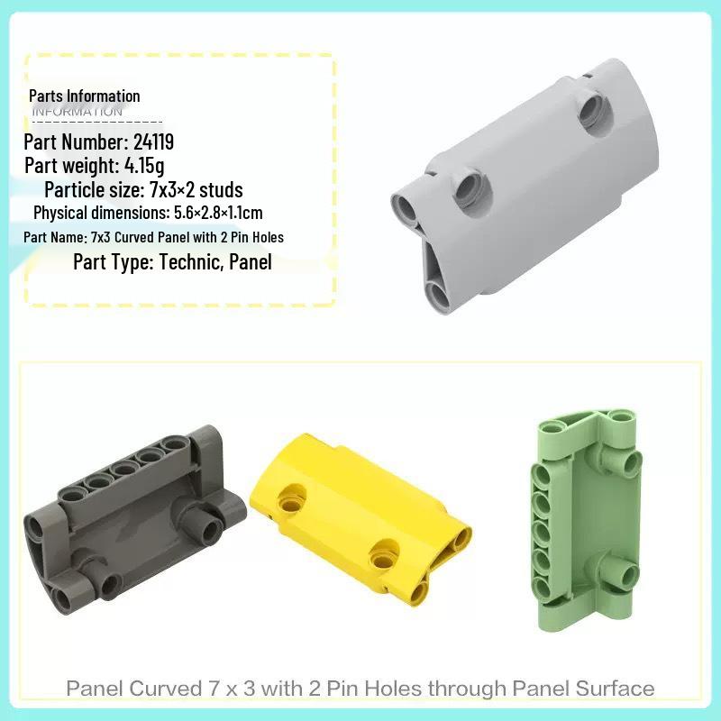 One Kilogram of 235 Domestic Building Blocks Compatible with 24119 7x3 Technic Panel (Lego Compatible)