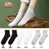 LangSha Women's Mid-Tube Mesh Cotton Socks (6 Pairs)