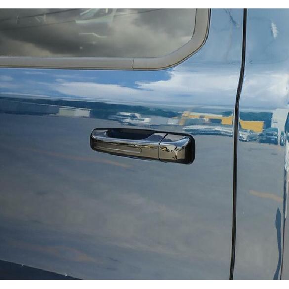 For - Dodge Ram 1500 1500 ABS Gloss Black Door Handle Decor Cover Trim8*