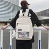 Schoolbag female Korean version four-piece ins Mori versatile campus cool elementary school junior high school high school large capacity backpack