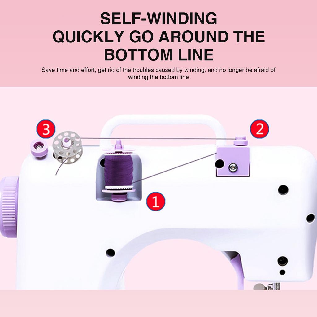 Uk Plug Portable Electric Sewing Machine Built-in 12 Stitches Foot Pedal Household Mini Sewing Machines For Biginners Diy Craft