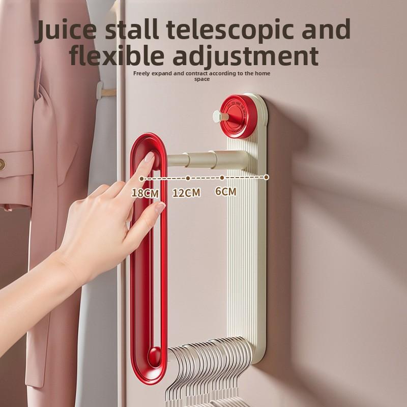 Double-layer Retractable Adjustable Balcony Household Suction Cup Storage Rack