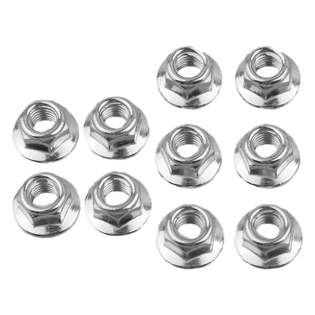 10 Pcs Lawn Mower Fixing Nuts Protective Gasket M5 Screw Thread For Electric Cordless Grass Trimmer Garden Tools Accessories