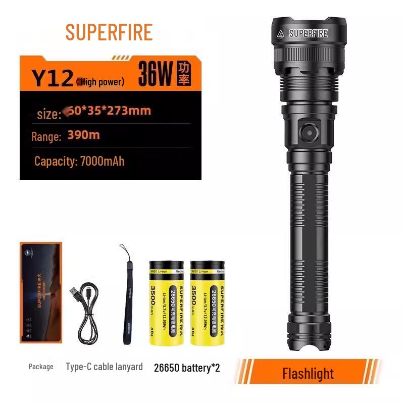 SupFire Y12 P90 Type-C Rechargeable LED Flashlight