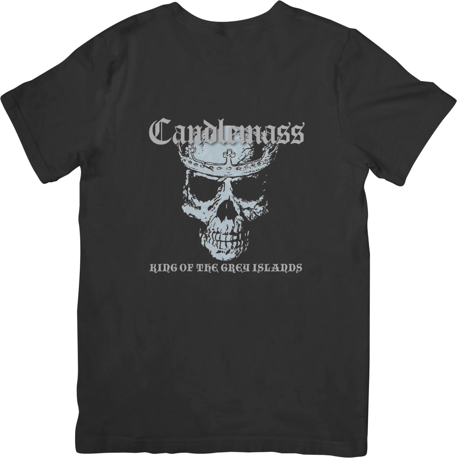 

Candlemass Music Unisex Fit for Men & Women Quality Cotton T-Shirt Black 4XL
