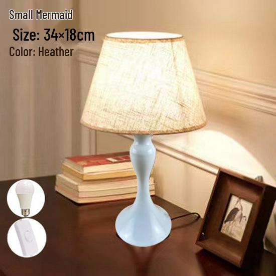 Vintage American LED Table Lamp – Retro Bedside, Office, Hotel Project, or Bedroom Use – Eye Protection & Dimmable Night Light.