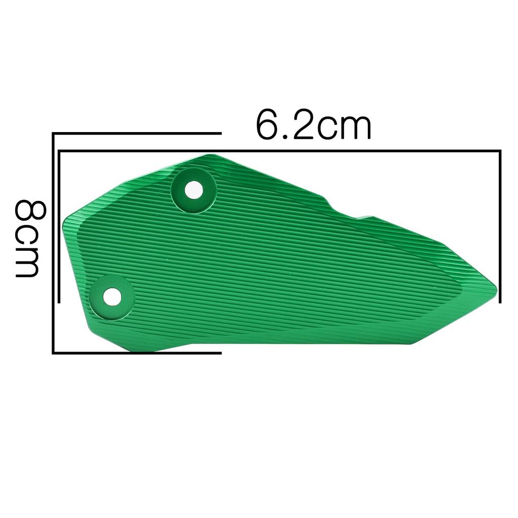 LEDISHUN Footpeg Heel Plate Guard Protectors for Kawasaki and ZX-25R (2020-2023), ZX-4R, ZX-4RR (2023+) (Black)