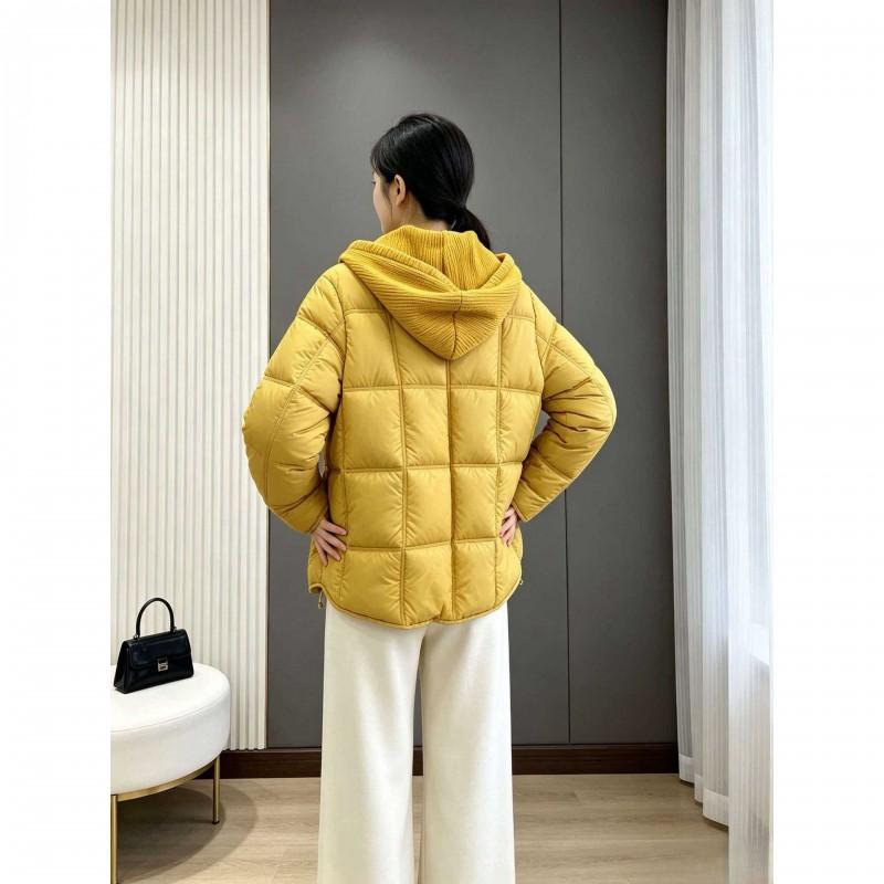 Womens Oversized Quilted Cotton Puffer Jacket With Hood Loose Fit Winter Warm Coat