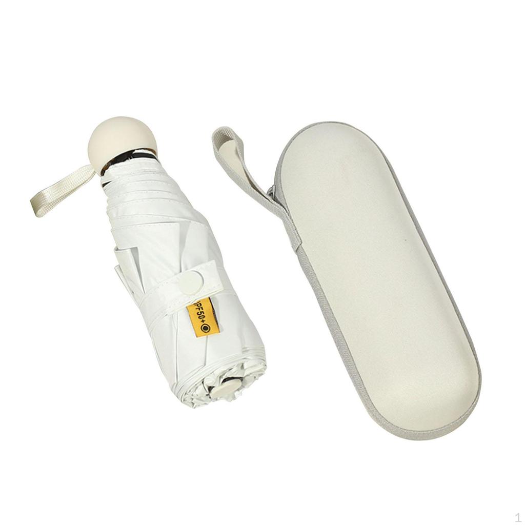 Folding Umbrella Compact Small with Black Coating Personal Sun