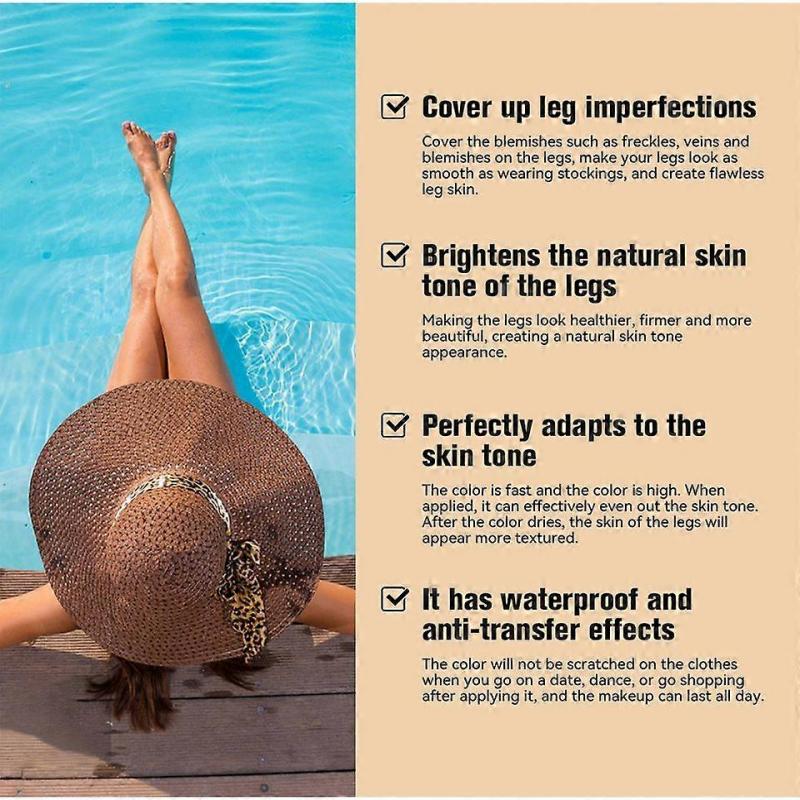 Makijaż Nóg Wodoodporny Bez Przenoszenia, Korektor Pokrywający Ciało, Podkład Kryjący Makijaż Nóg Kremowy Podkład, Makijaż Kamuflujący Ciało i Nogi dla Ta