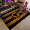 Wolves Football Club Emblem Printed Area Rug for Office, Chair Rug, Decorative Carpet Floor Mat, Large Size Fan Gifts Christmas Gifts