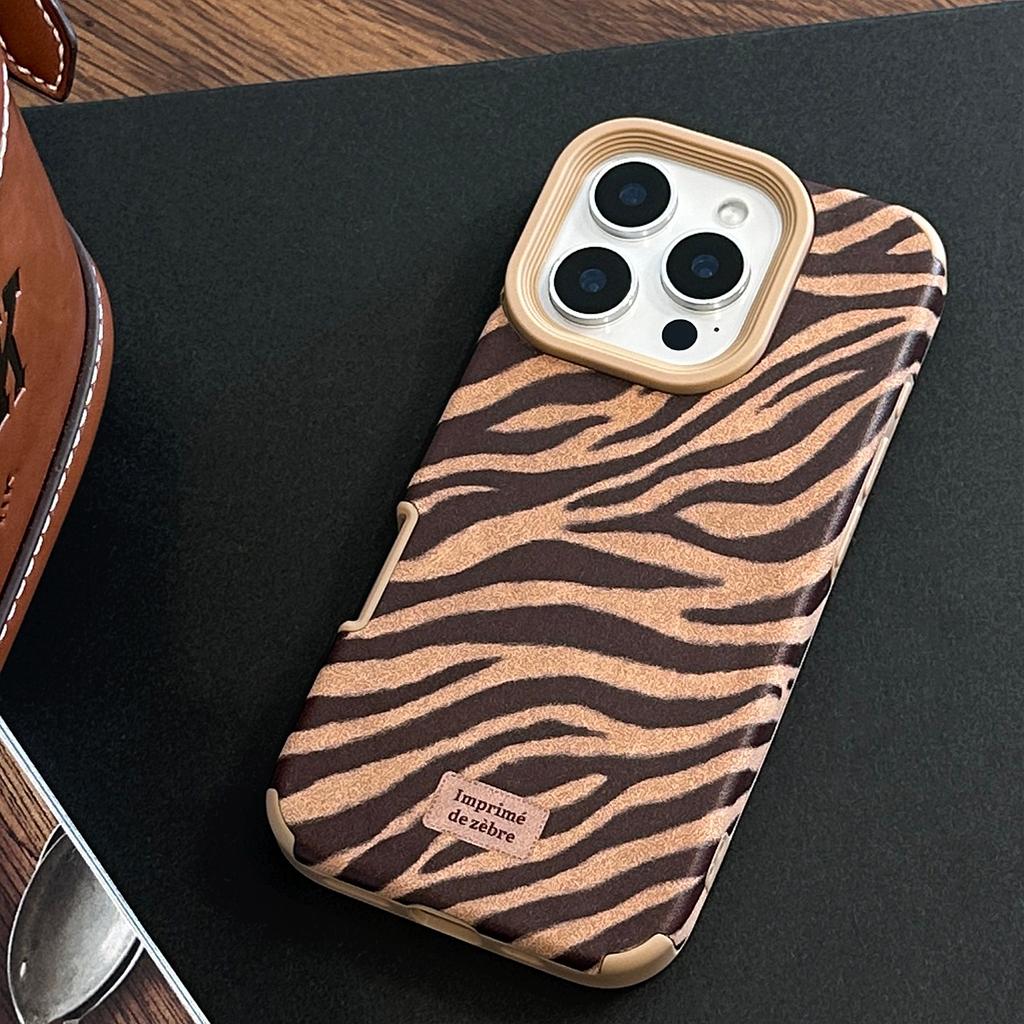 Personalized Zebra Pattern Suitable for Iphone16 Apple 17 Mobile Phone Case 15promax Retro 14 Suede