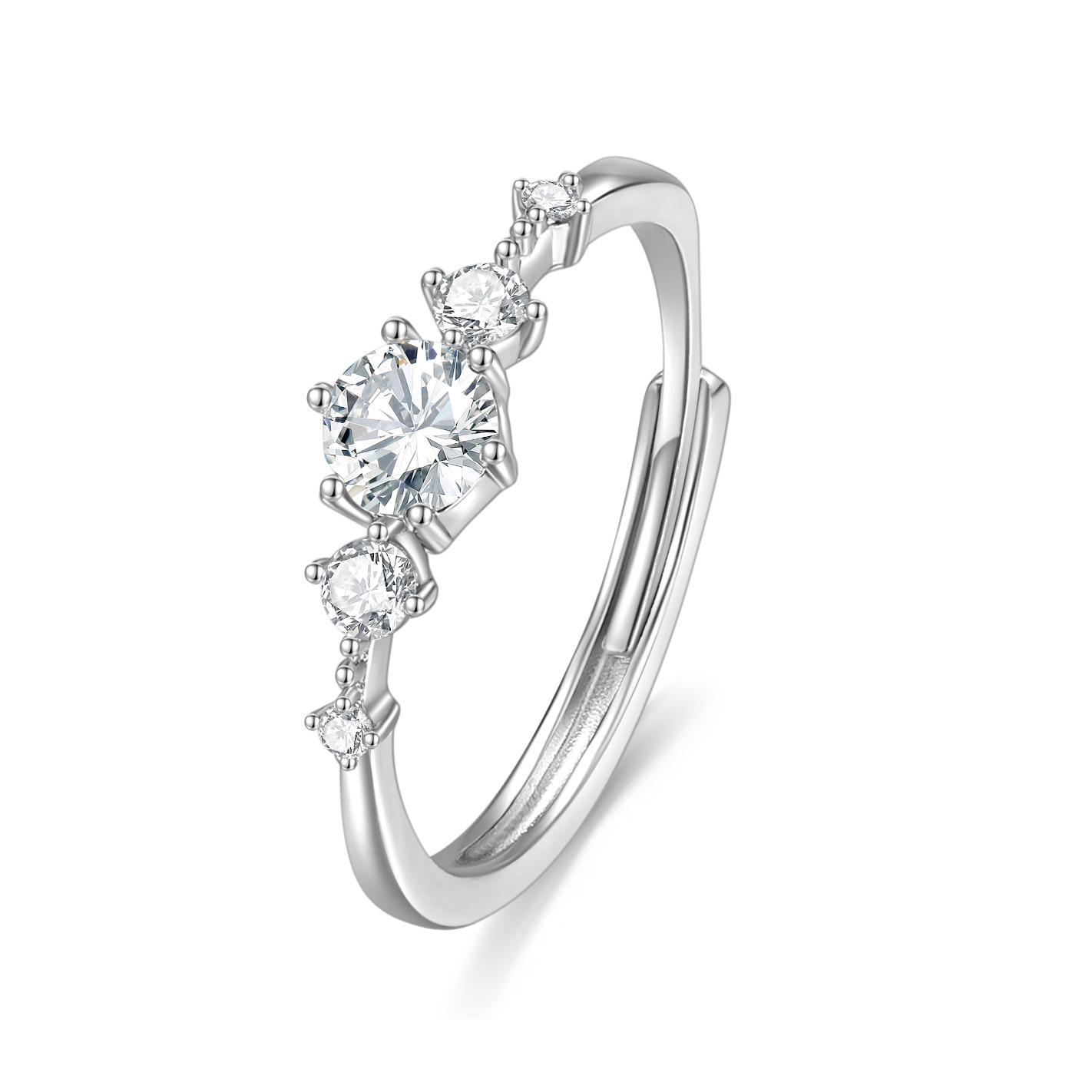 

Heart Zircon Minimalist Adjustable Open Ring for Women - Sweet Influencer Design