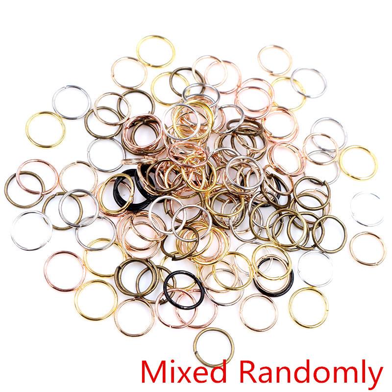 200pcs/Lot 3/4/5/6/7/8/10/12mm Metal DIY Jewelry Findings Open Single Loops Jump Rings & Split Ring for jewelry making