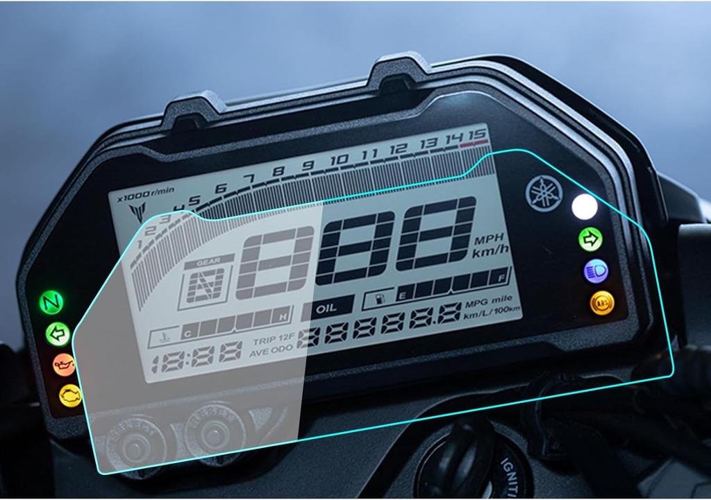 Motokano Meter Film 2 Pack for YZF-R3 (2019-2024) R25 (2018-2024) MT-03 (2020-2024) MT-25 (2020-2024) Meter Protection Film Meter Protection Film