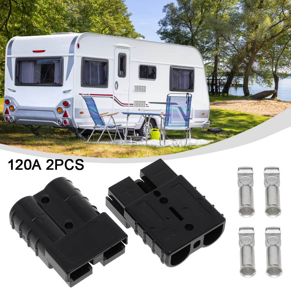 2PCS 120AMP For Anderson Plug Cable Terminal Forklift Battery Power Connector Cable Connectors Pins Lugs Electrical Supplies