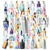 35pcs Personal Care Bottle Stickers Cartoon Bathroom Bottles Decals Laptop Phone Guitar Bike Skateboard Stationery Stickers