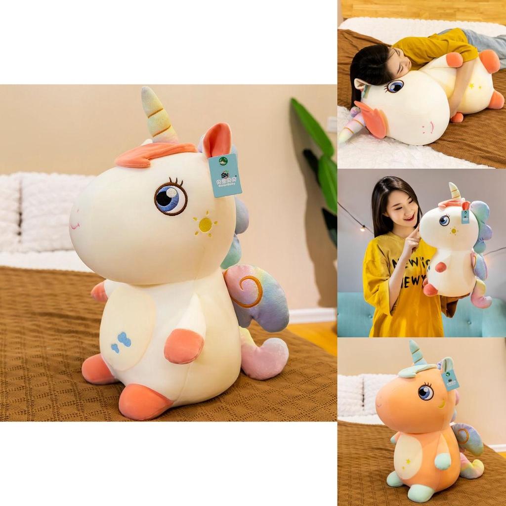 Adorable Soft Unicorn Plush Toy Round Fat Unicornio Angel Horse For Girls