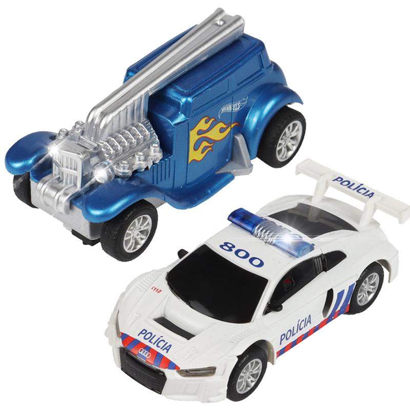 Slotcar 1 64 1/64 1:64er Maßstab Fahrzeug Elektrisch Hohe Geschwindigkeit Rennstrecke Polizei Rennwagen Zubehör Spielzeug Kinder Geschenke
