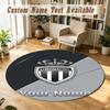 Round Rug Custom NameMonaco FC Pattern Non Slip Carpet Home Floor Decor