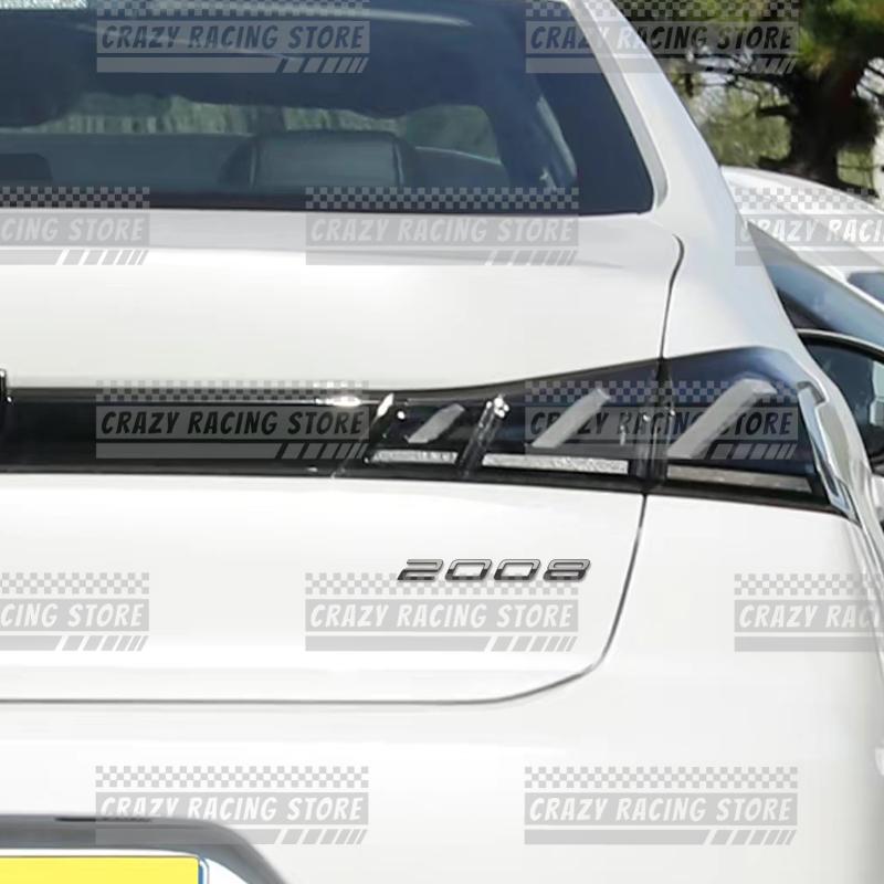 Car Badges For b444 3008 2008 5008 New Style Rear Trunk Emblem Metal 3D Stickers Body Decals Lettering Decor Styling 444b