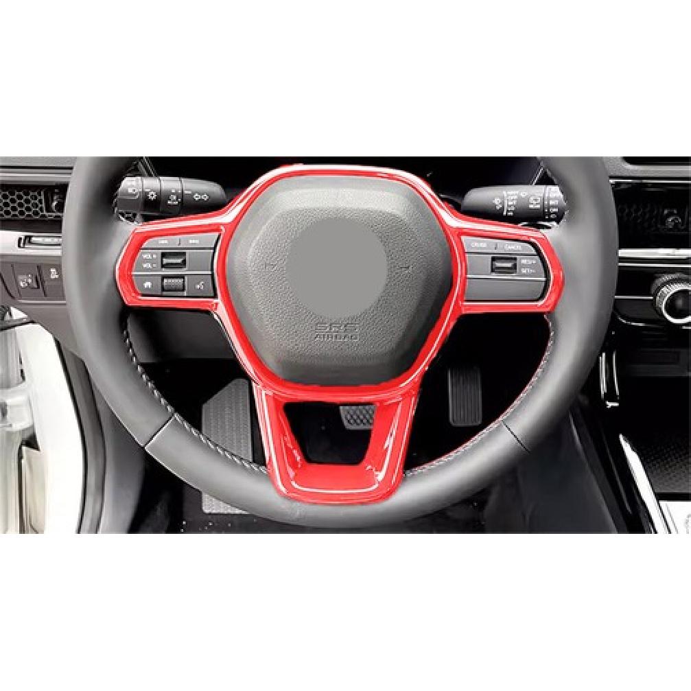 Steering Wheel Border Panel Cover Trim  For Honda Accord 11th -24 Bright Red